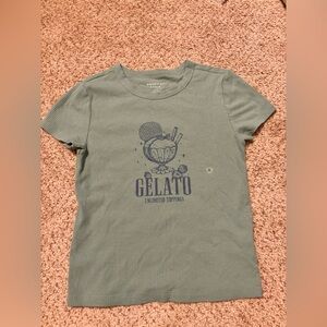 New American eagle green gelato baby tee